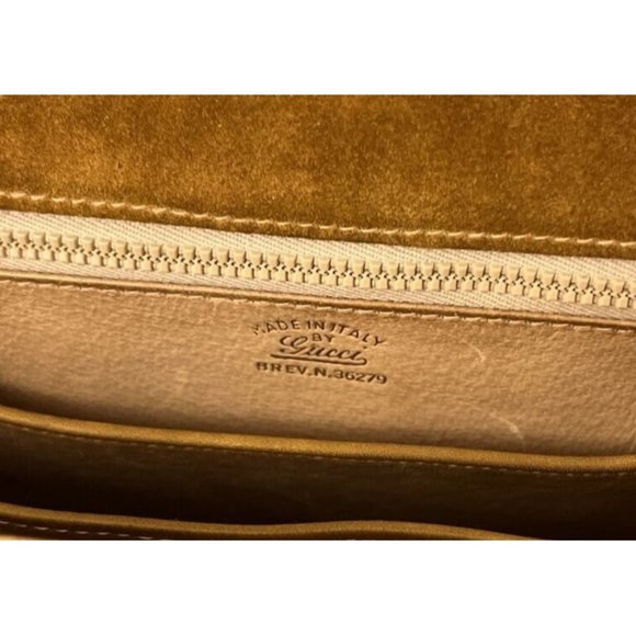 Gucci yellow leather & suede 1975 Sylvie bag in original box - Picture 8 of 13